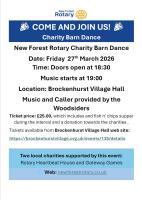 Charity Barn Dance-Brockenhurst Village Hall-27th March